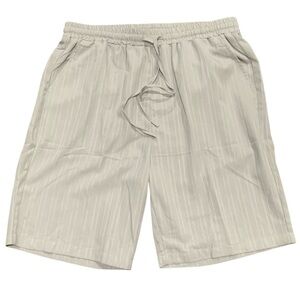 Coofandy Men's Gray Striped Shorts Size Medium NWT Lightweight Comfort